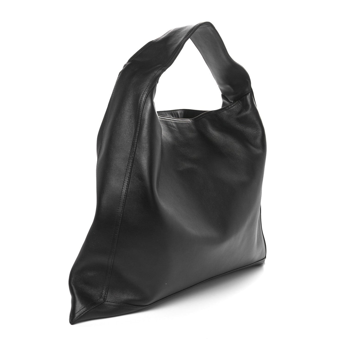 Silky Calfskin Large Hop Black