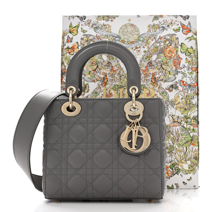 Lambskin Cannage Small My ABCDior Lady Dior Grey