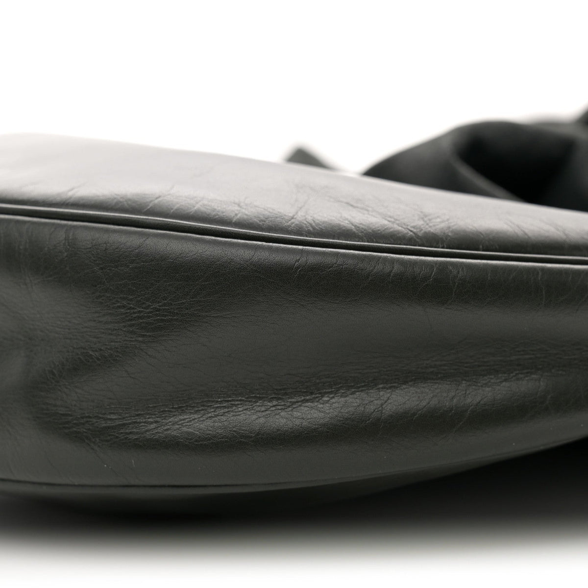 Calfskin Foulard Shoulder Bag Black
