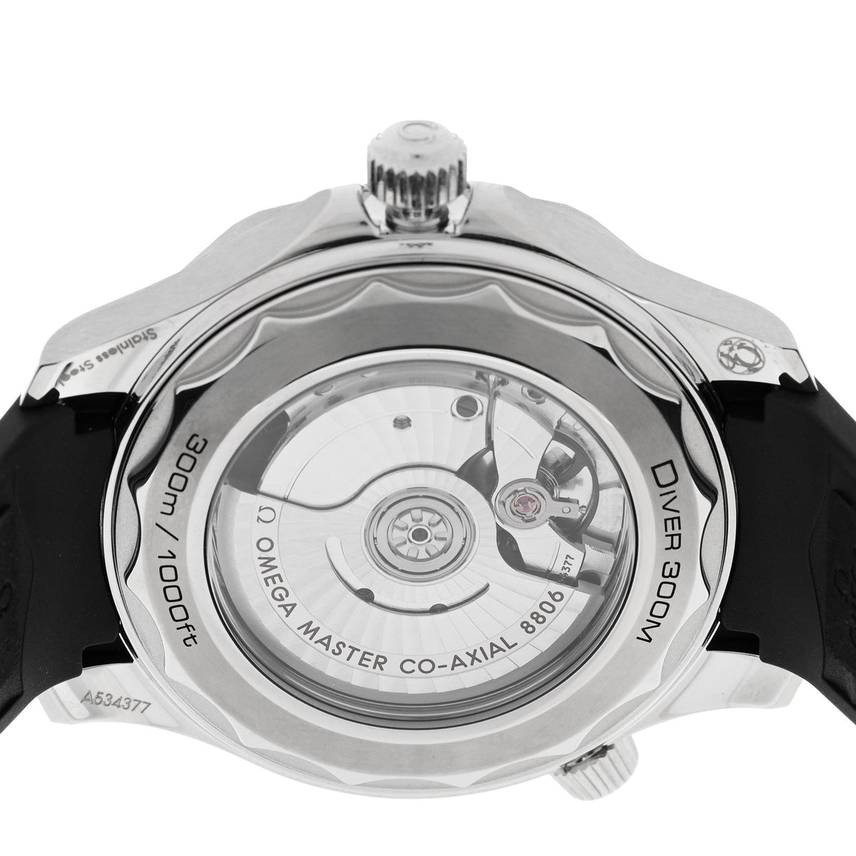 Stainless Steel Rubber 42mm Seamaster Diver 300M Co-Axial Master Chronometer Automatic Watch Black 210.32.42.20.01.003