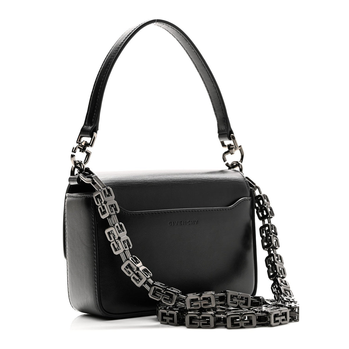 Box Calfskin Small 4G Cube Chain Shoulder Bag So Black