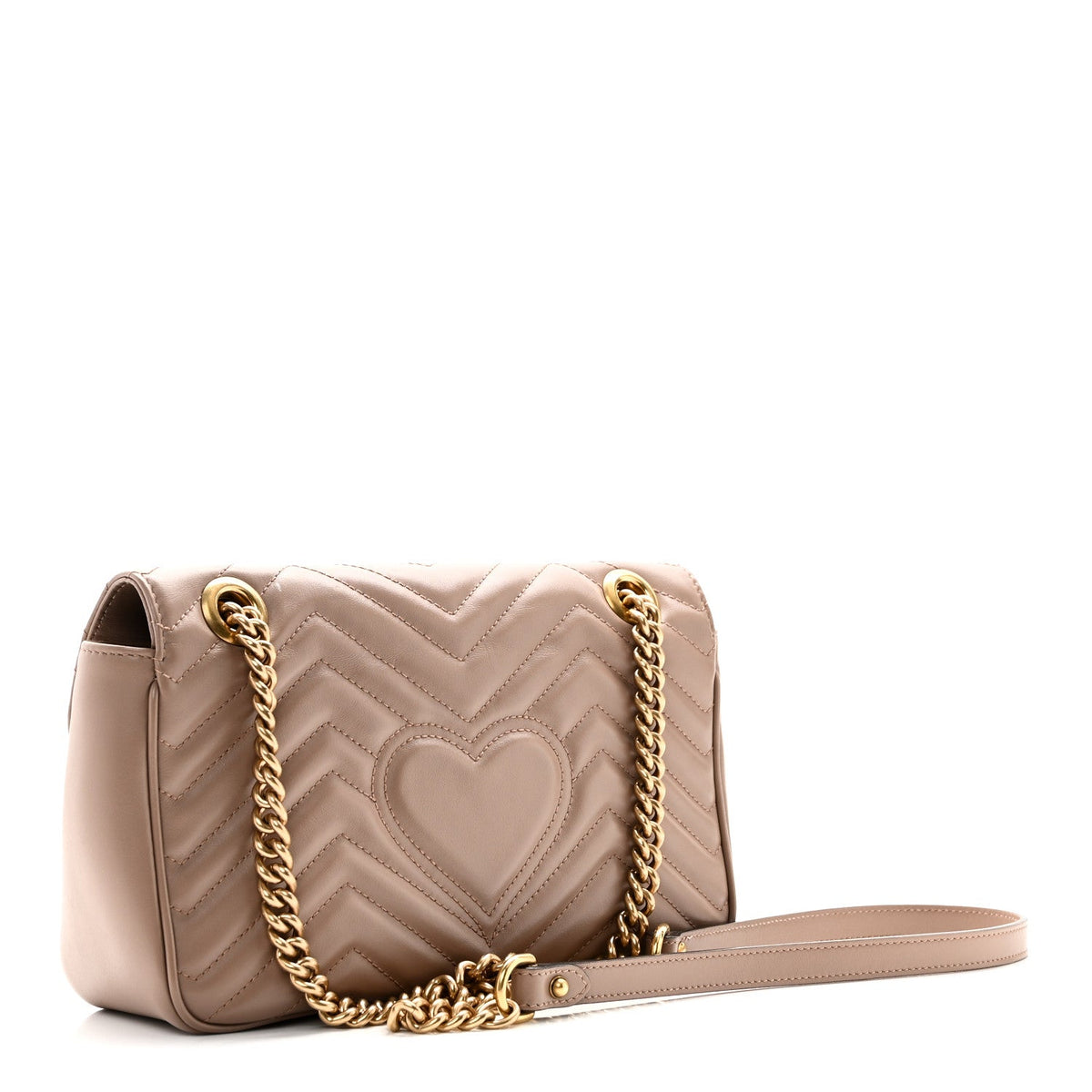 Calfskin Matelasse Small GG Marmont Shoulder Bag Porcelain Rose