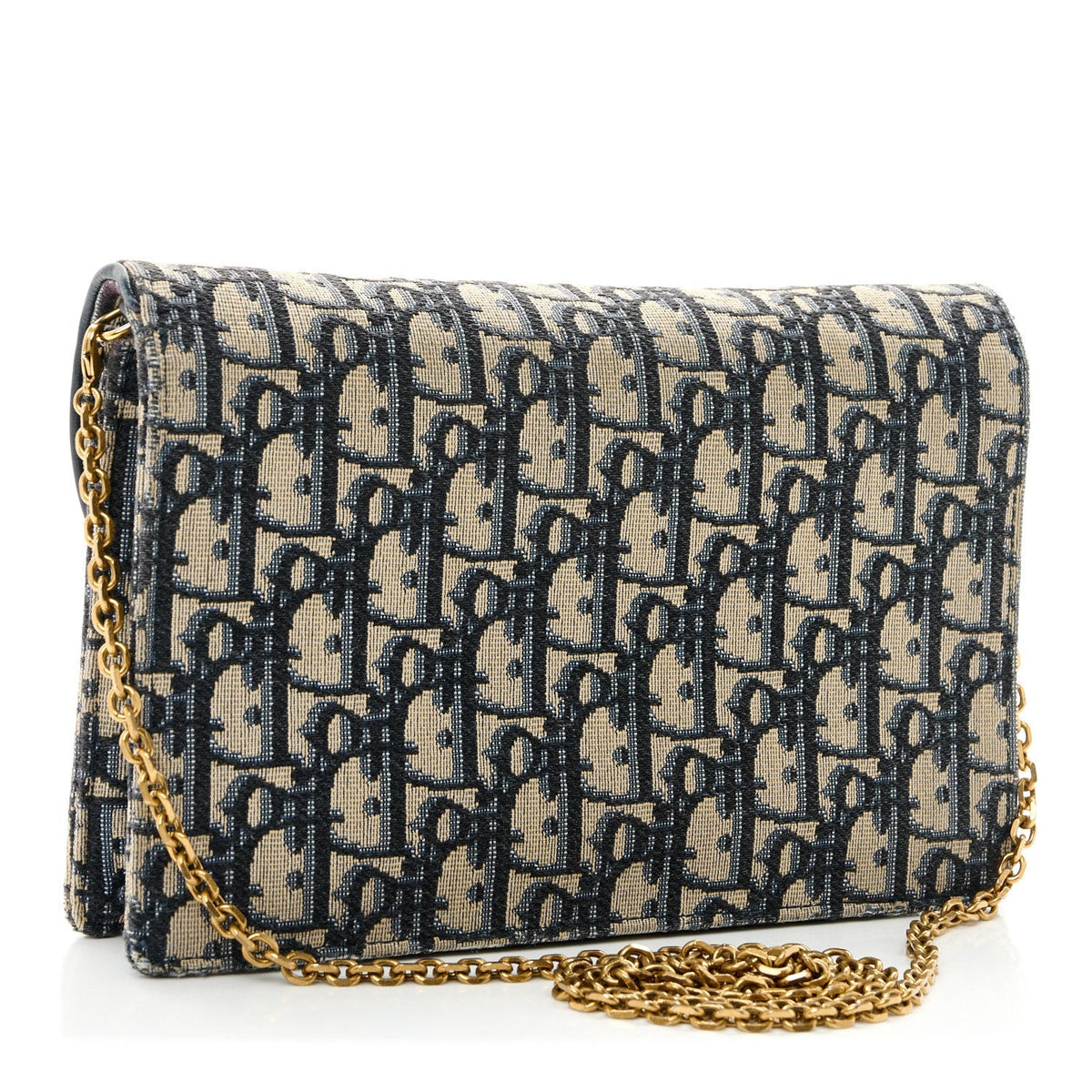 Oblique Saddle Chain Pouch Blue