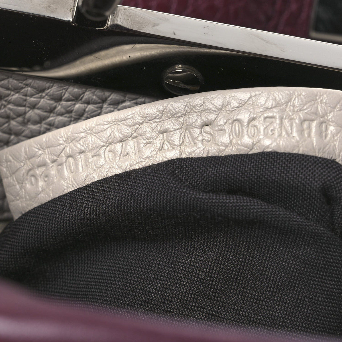 Cuoio Romano Elaphe Selleria Lace Up Bi-Color Medium Peekaboo Iconic Satchel Bordeaux Grigio Polvere Natural