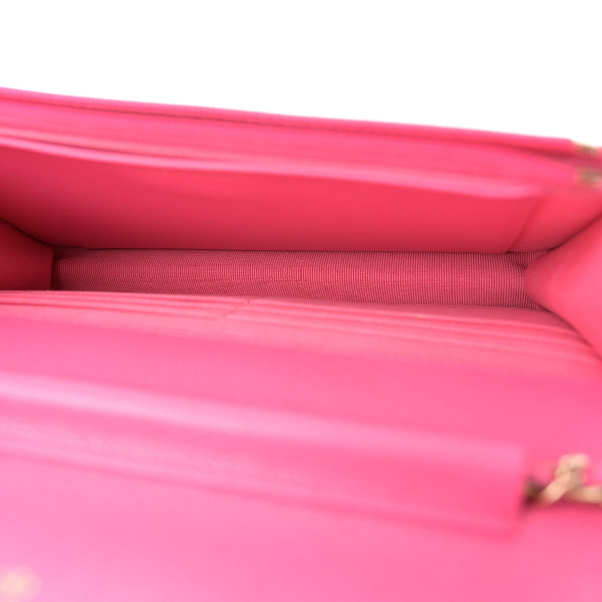 Caviar Quilted Wallet On Chain WOC Rose
