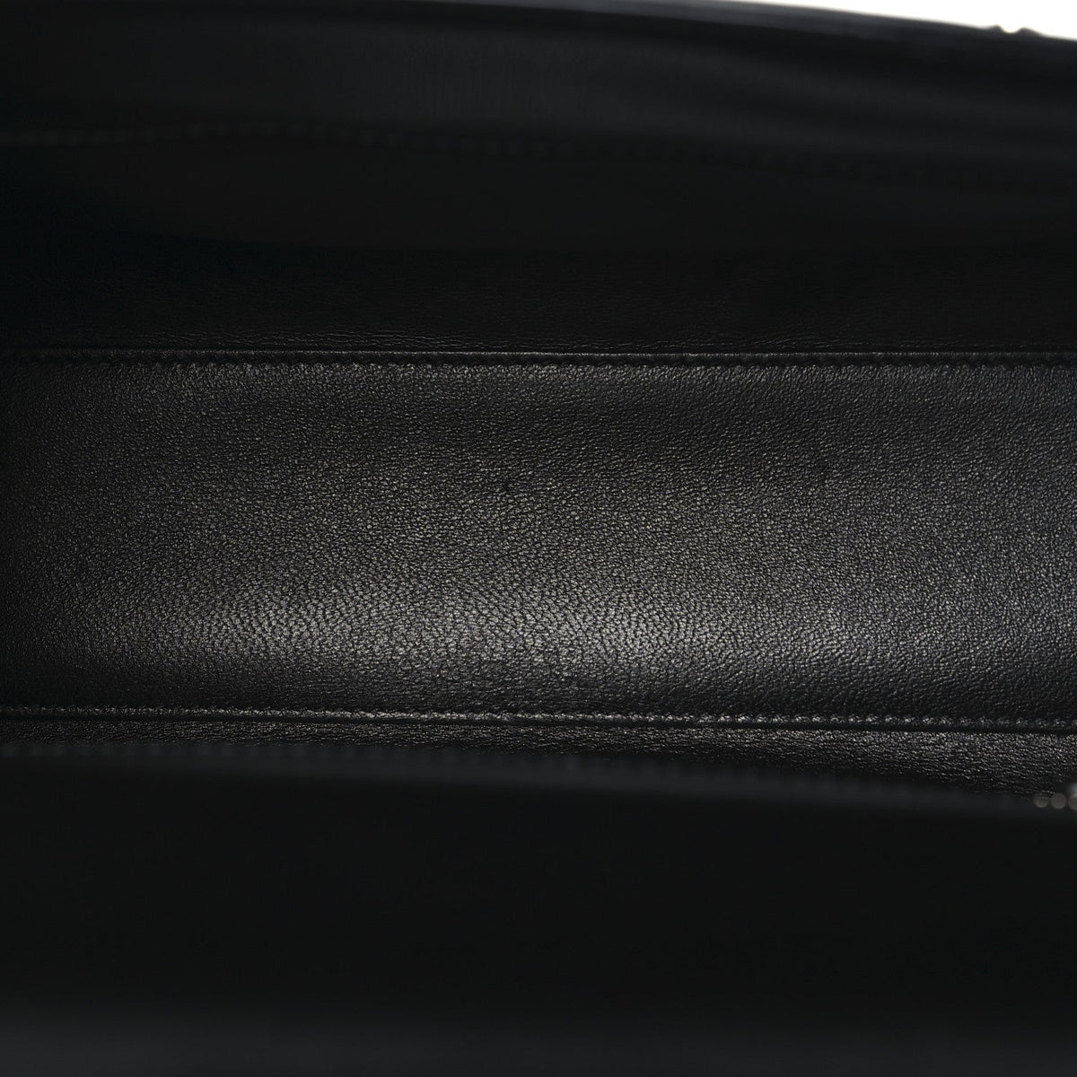 Shiny Calfskin Le Fermoir Top Handle Bag Small Black
