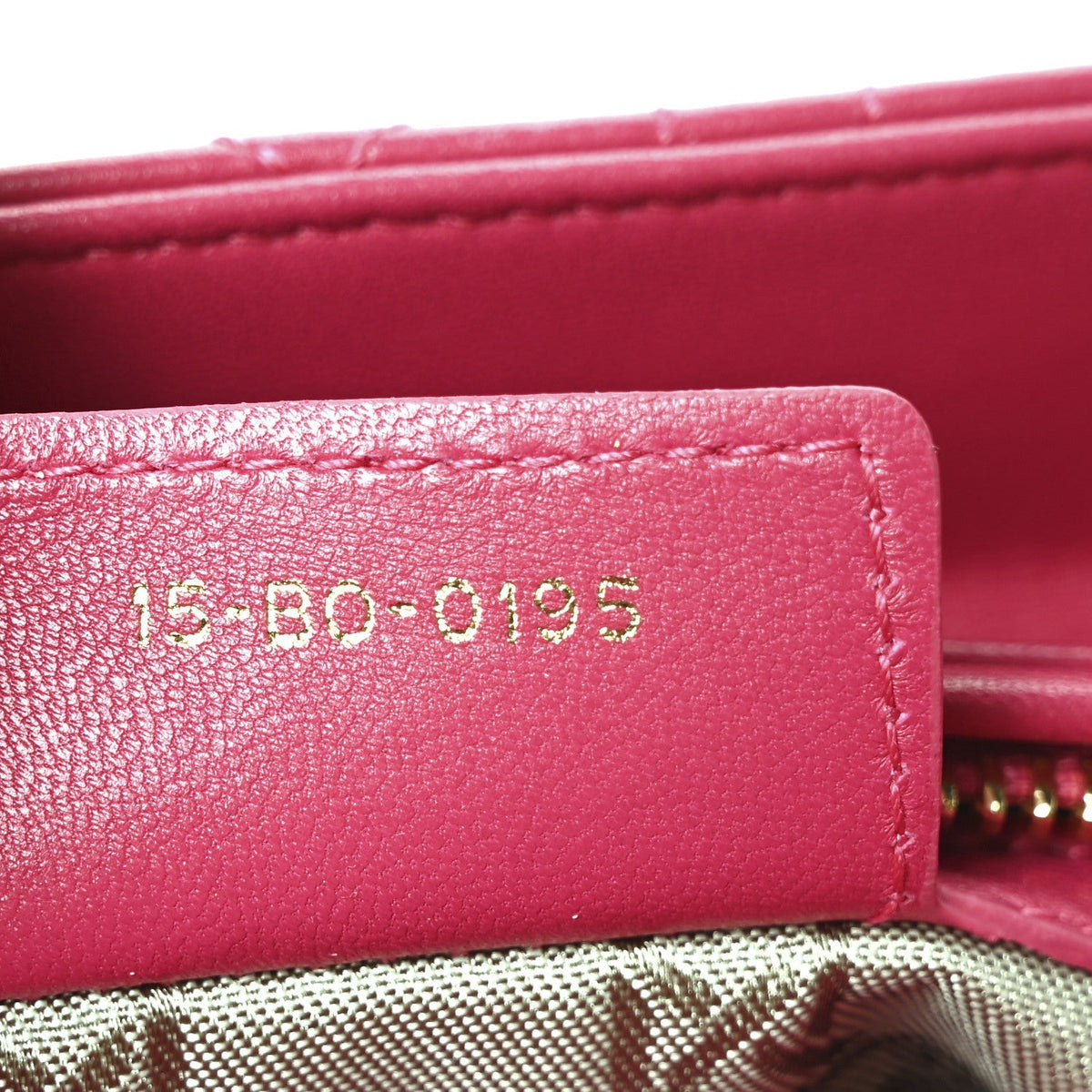 Lambskin Cannage Medium Lady Dior Fuchsia