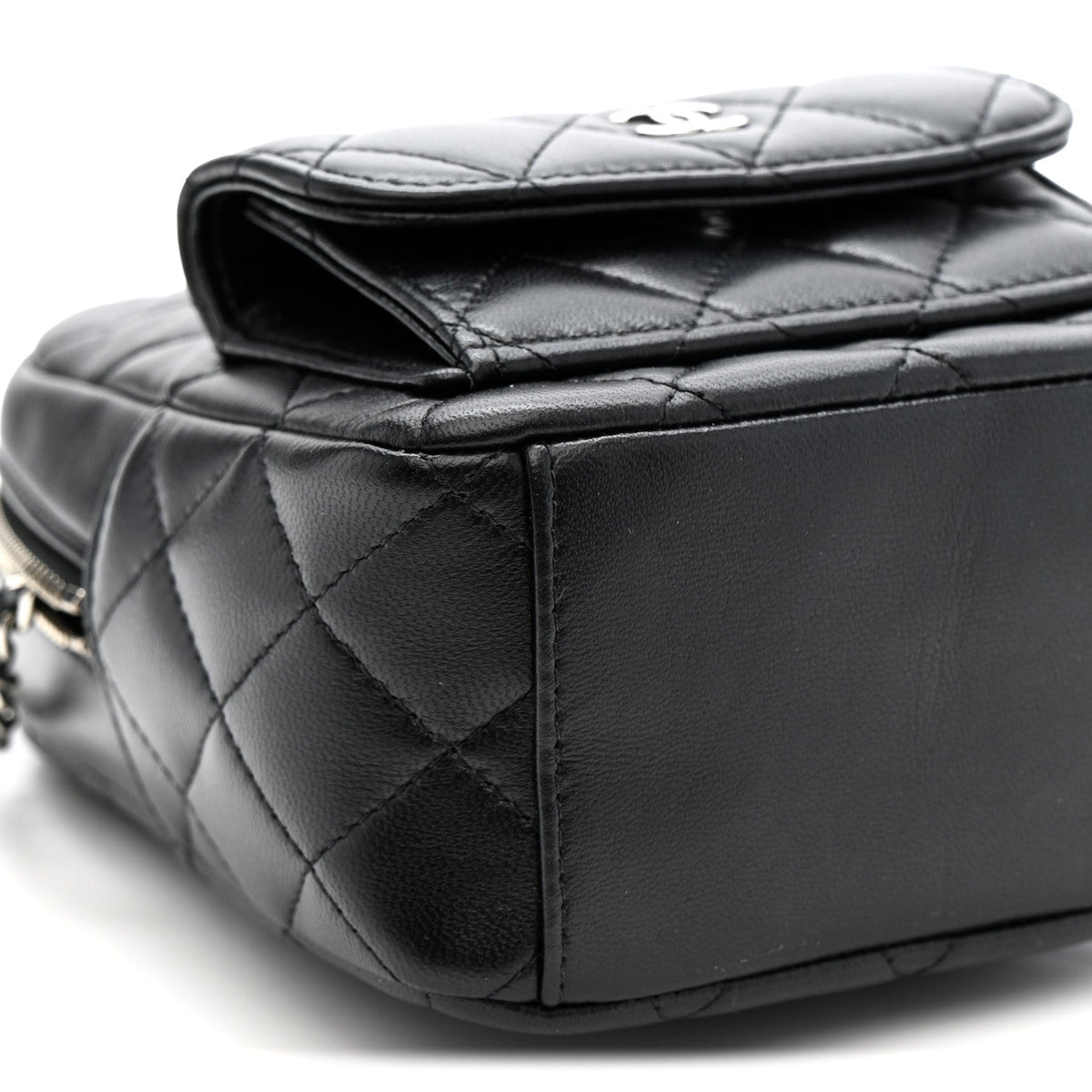 Lambskin Quilted CC Mini Classic Backpack Black