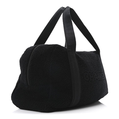 Terry Cotton CC Beach Duffel Towel Set Black