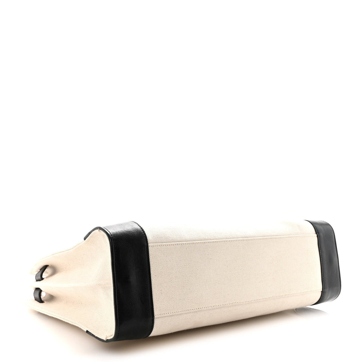 Canvas Calfskin Large Thin Sac De Jour Naturel Black