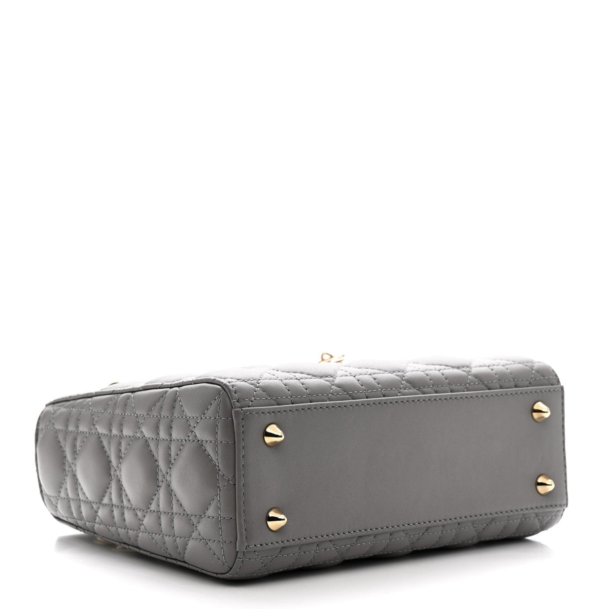 Lambskin Cannage Small My ABCDior Lady Dior Grey
