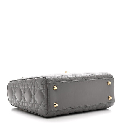 Lambskin Cannage Small My ABCDior Lady Dior Grey
