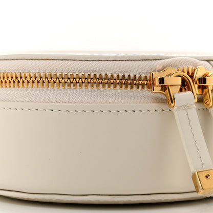 Calfskin CD Signature Oval Crossbody Camera Bag Latte