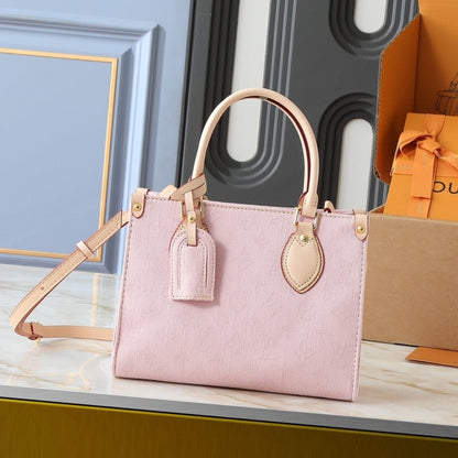 LOUIS VUITTON ONTHEGO PM DENIM PINK 25CM