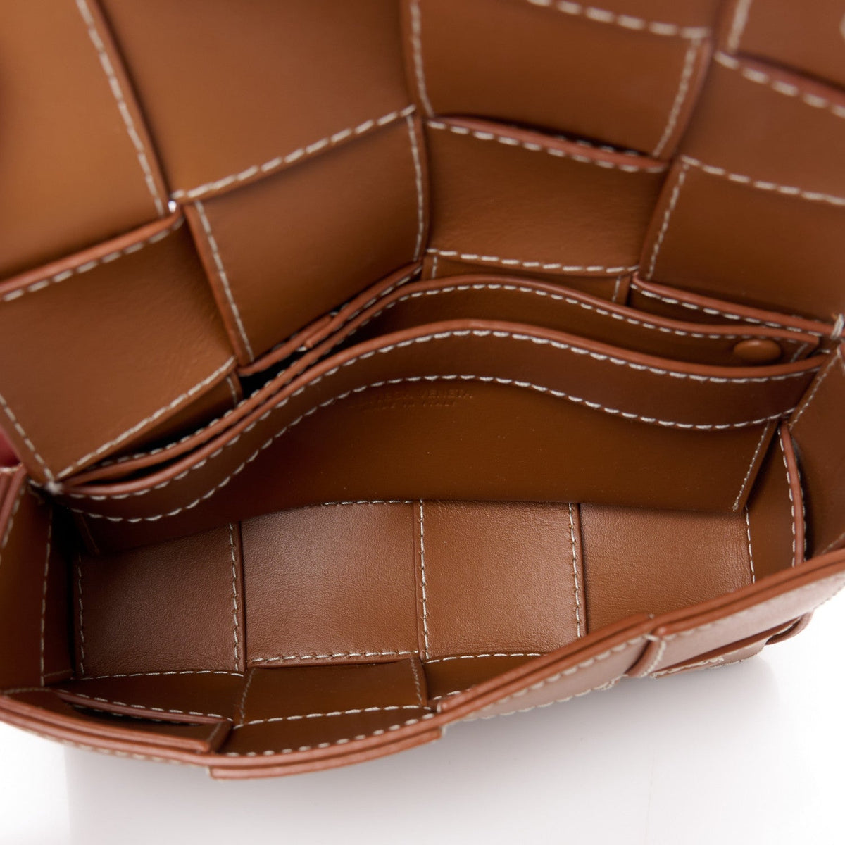 Calfskin Maxi Intreccio Mini Cassette Belt Bag Wood