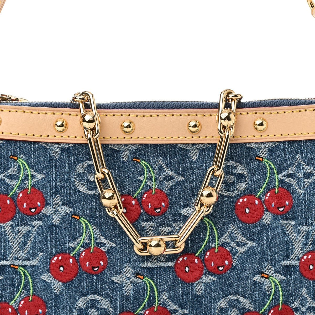 LV X TM Monogram Denim Cerises Pochette Accessories Blue