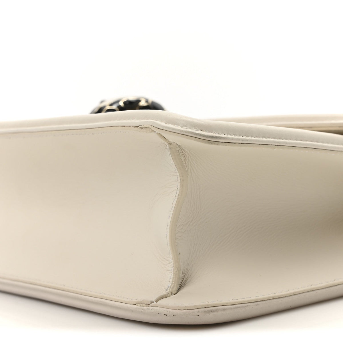 Nappa Serpenti Forever Chain Diamond Blast Shoulder Bag Ivory Gold