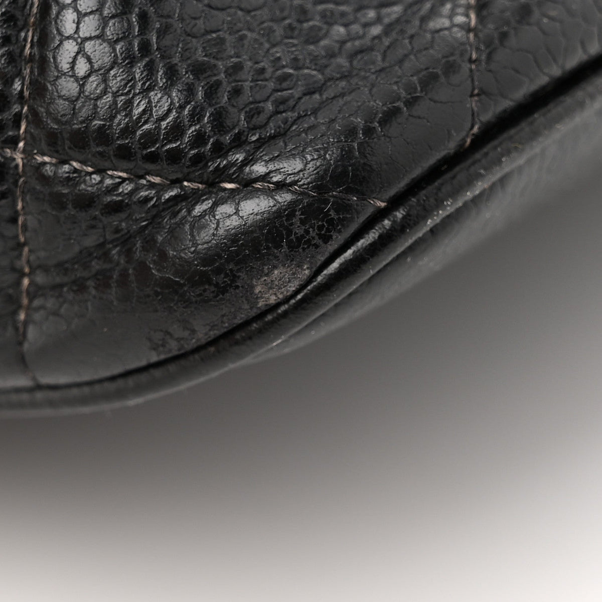 Caviar Quilted Medallion Tote Black