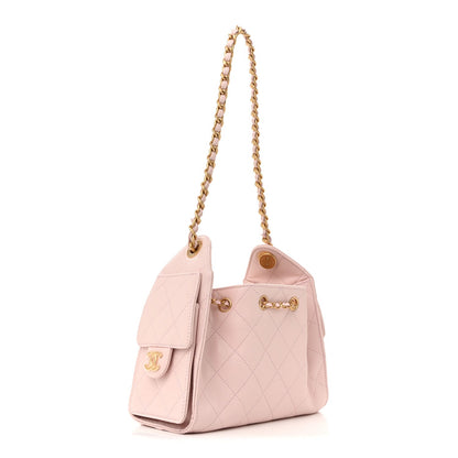 Caviar Quilted Mini Chanel 25 Handbag Light Pink