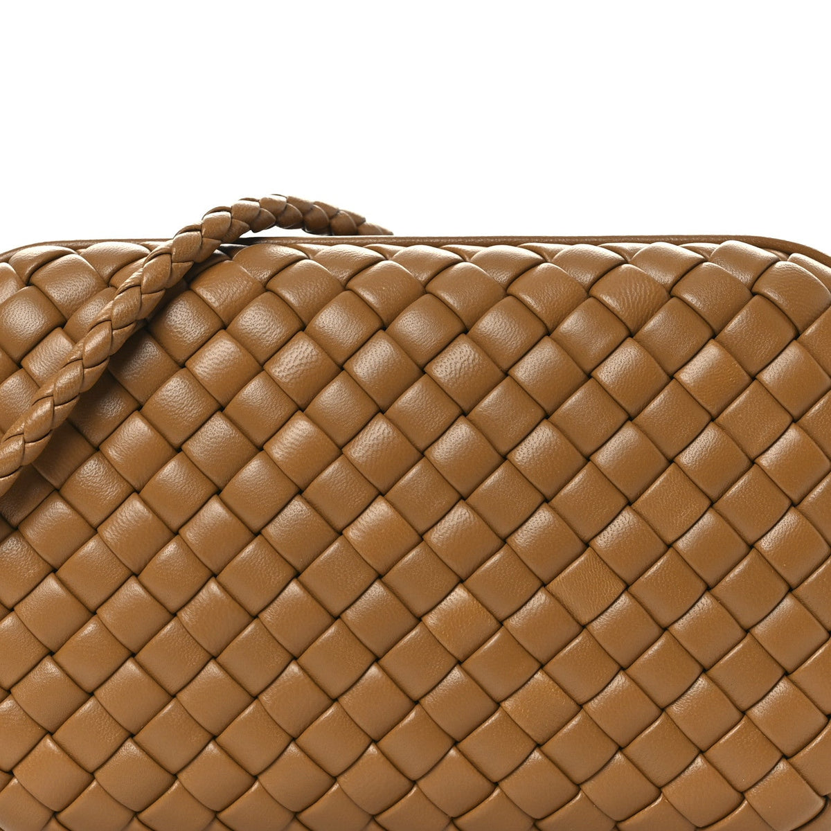 Calfskin Intrecciato Knot On Strap Camel