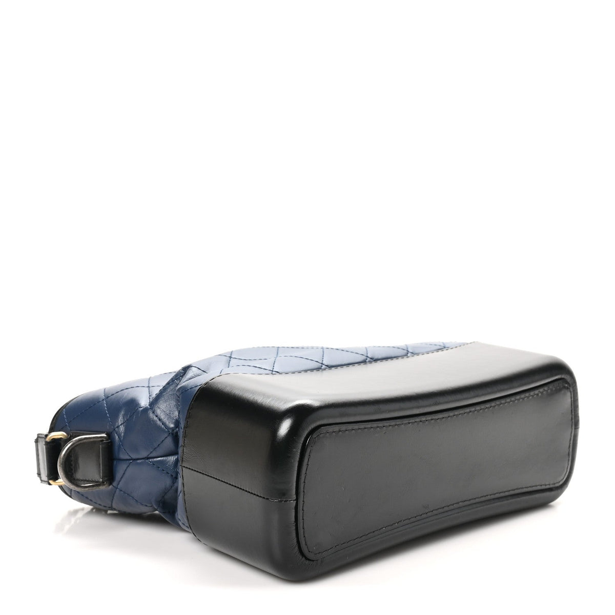 Aged Calfskin Quilted Medium Gabrielle Hobo Navy Black