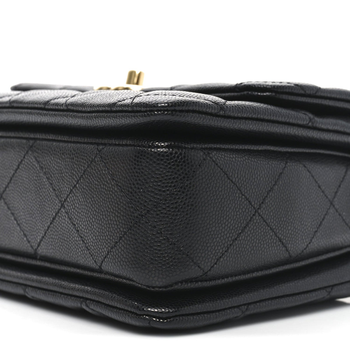 Caviar Quilted Mini Coco First Flap Black