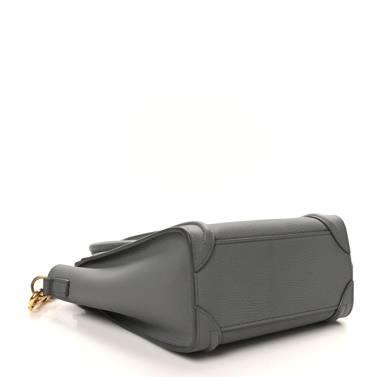 Drummed Calfskin Nano Luggage Kohl