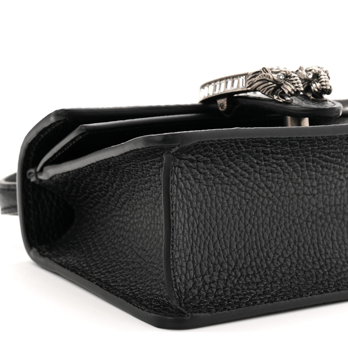 Dollar Calfskin Crystal Mini Dionysus Top Handle Bag Black Crystal