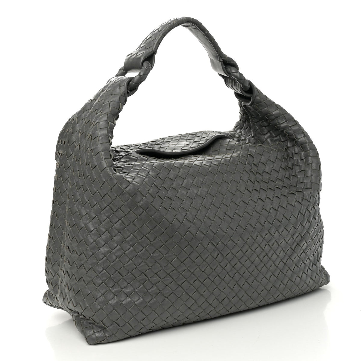Nappa Intrecciato Sloane Hobo Ferro Gray