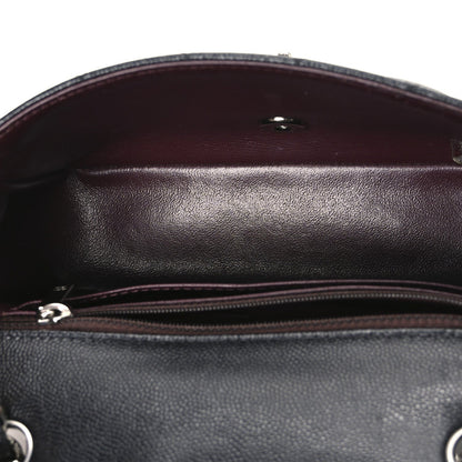 Caviar Quilted Mini Rectangular Flap Black