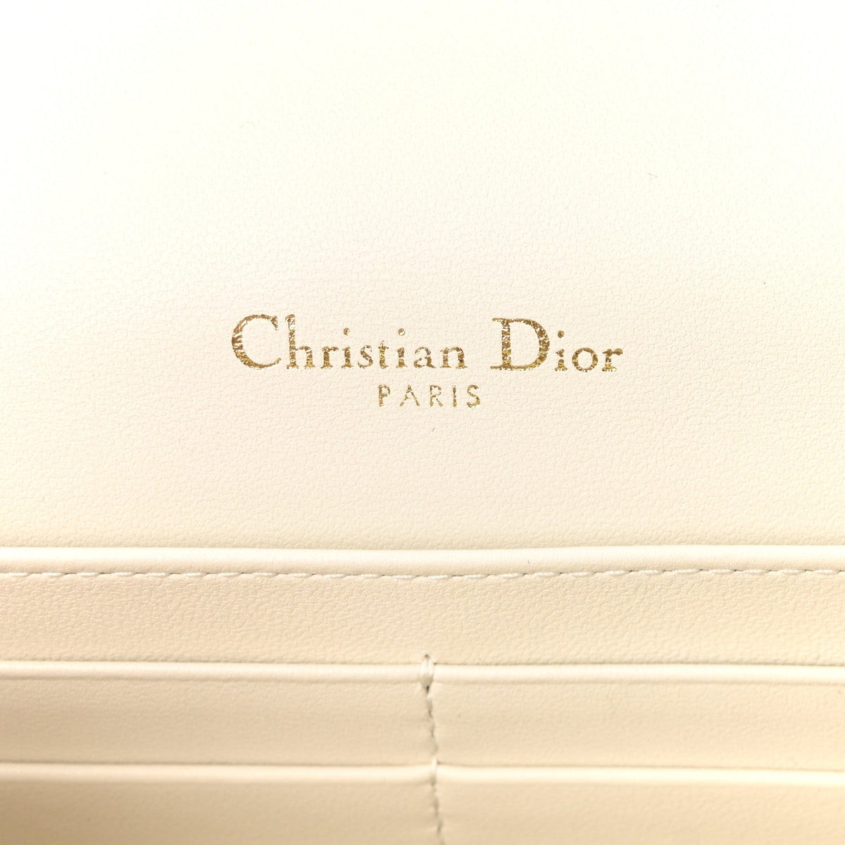 Lambskin Cannage Miss Dior Chain Pouch Latte