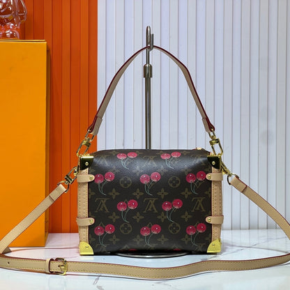 LOUIS VUITTON X TAKASHI MURAKAMI MONOGRAM CERISE SIDE TRUNK MM 21CM BROWN M14278