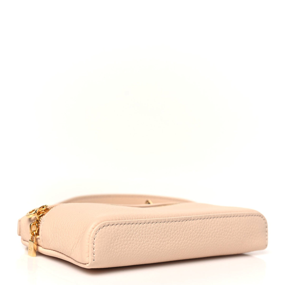 Grained Calfskin Extra Pocket Mini Pouch Creamed Honey
