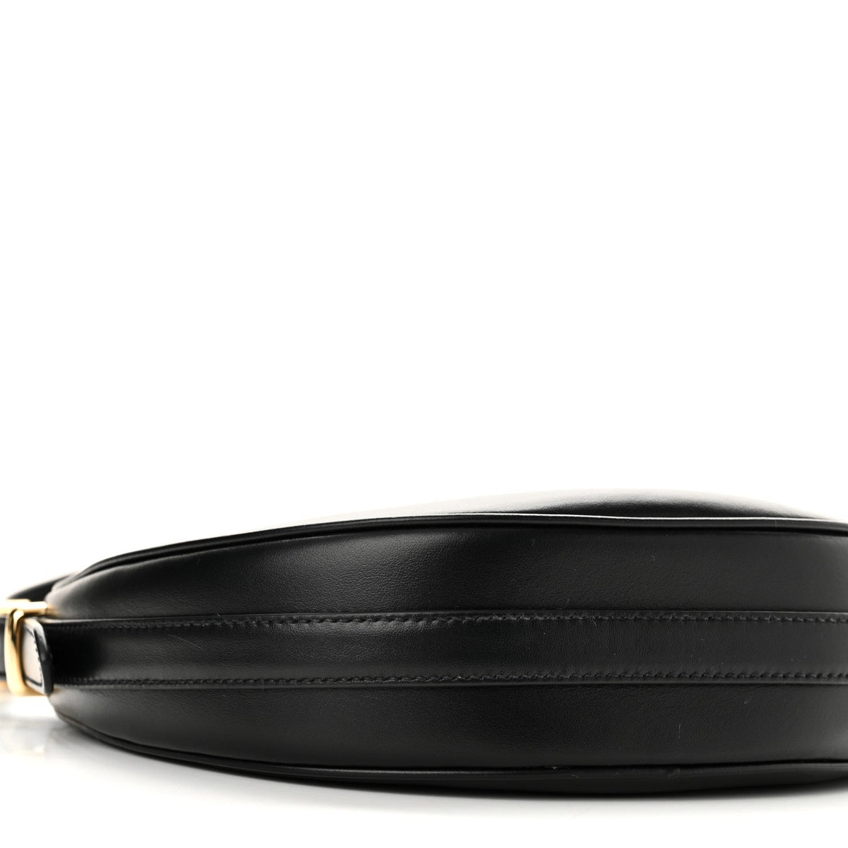 Soft Calfskin Arque Shoulder Bag Black