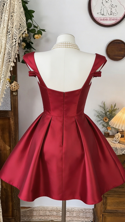 Beauty Homecoming Dress Off the Shoulder Pleated Back to School Outfits Party Dress  D6536