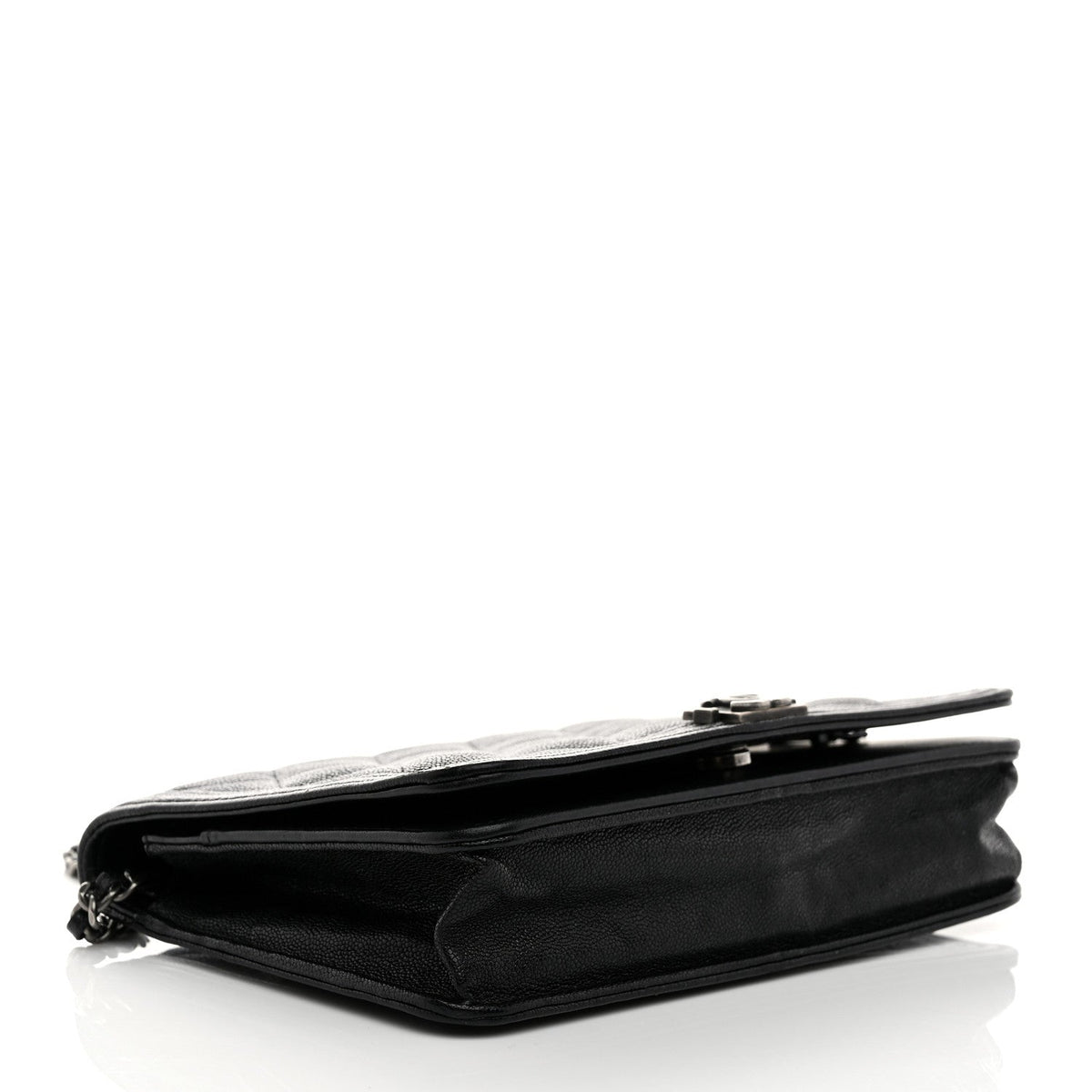 Caviar Quilted Boy Wallet On Chain WOC Black