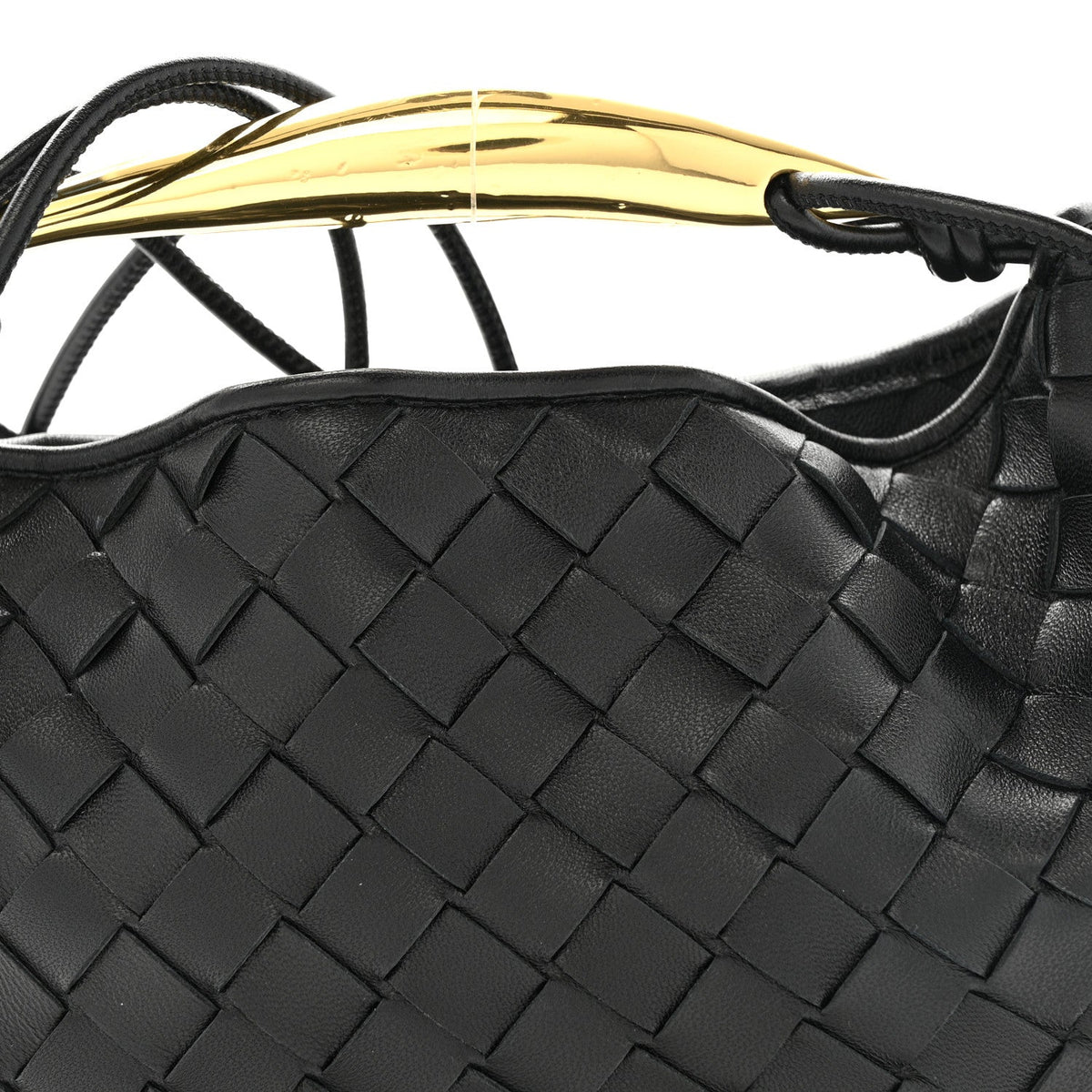 Nappa Intrecciato Mini Sardine Bag Black