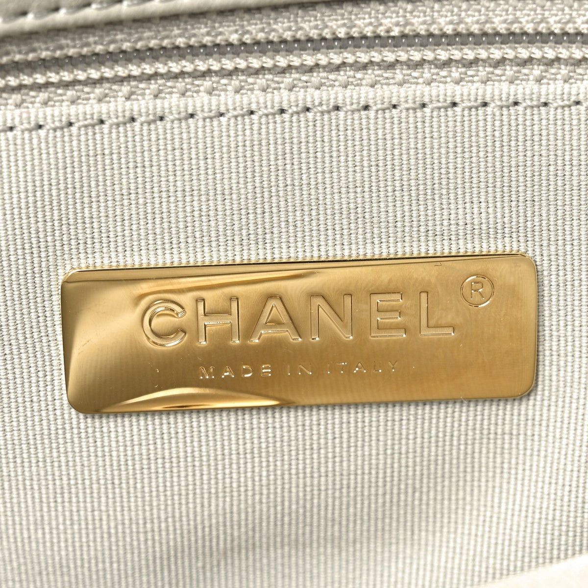 Lambskin Quilted Large Chanel 19 Flap Grey