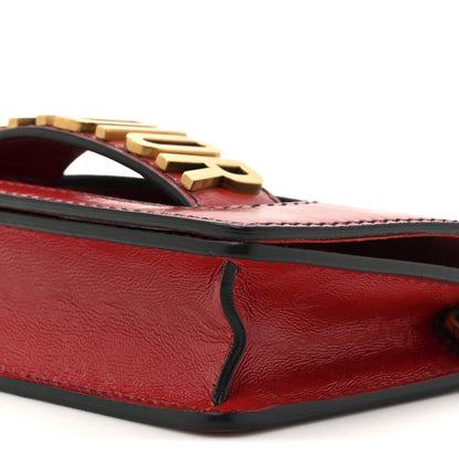 Calfskin J'Adior Chain Flap Bag Red