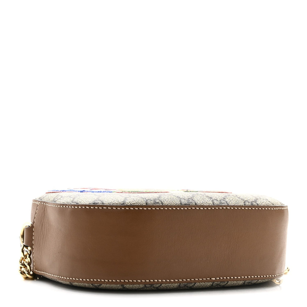 GG Supreme Monogram Butterfly Embroidered Mini Chain Shoulder Bag Beige Tuscany