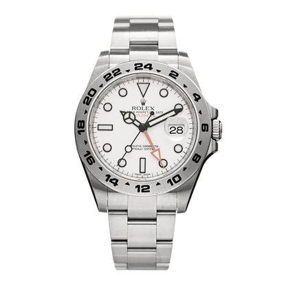 Stainless Steel 42mm Oyster Perpetual Date Explorer II Watch White 216570
