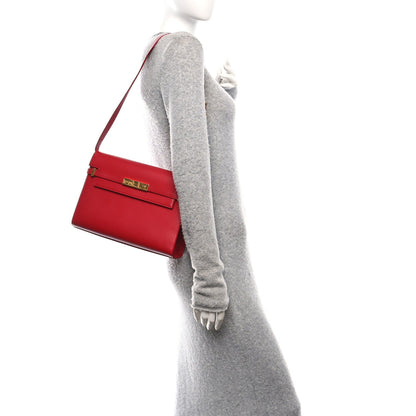 Smooth Calfskin Manhattan Shoulder Bag Rouge Eros