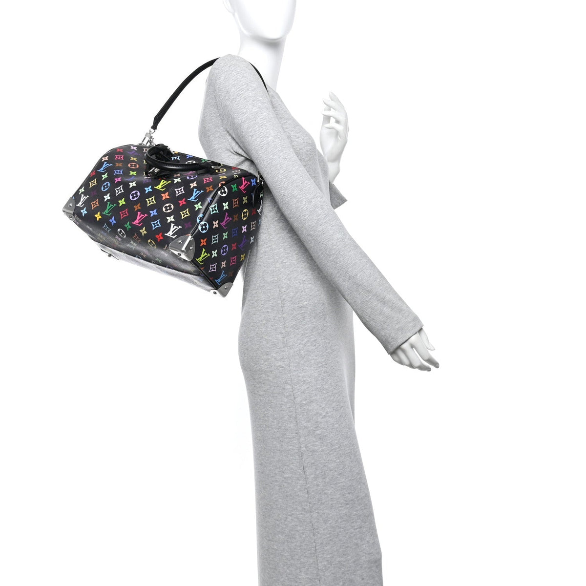 LV X TM Monogram Multicolor Speedy Soft 30 Black