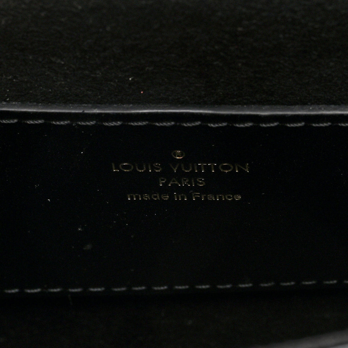 Calfskin Reverse Monogram Studded Twist Shoulder Bag MM Black Gold