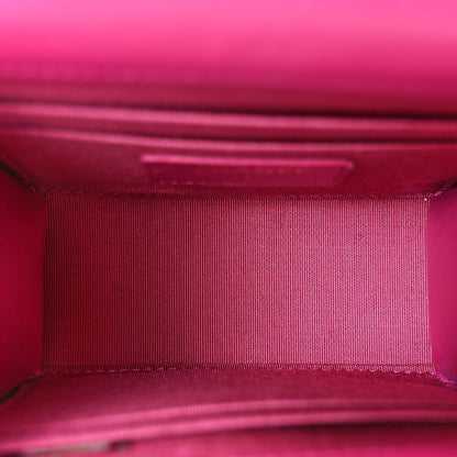 Lambskin Quilted Mini Trendy CC Clutch With Chain Fuchsia
