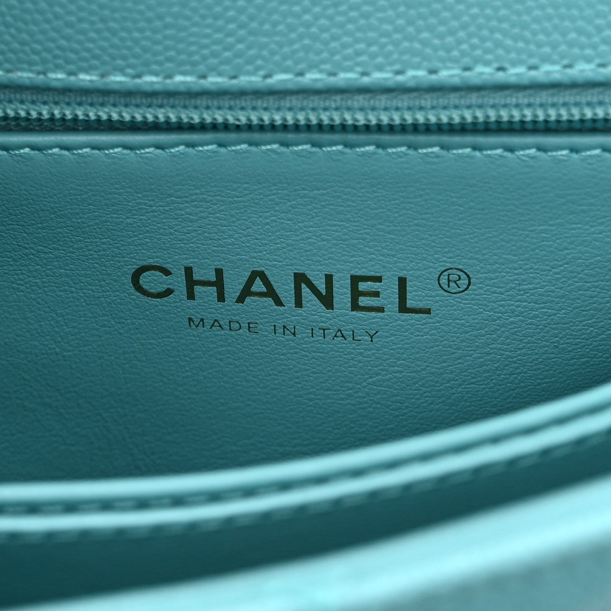 Caviar Quilted Mini Coco Handle Flap Turquoise