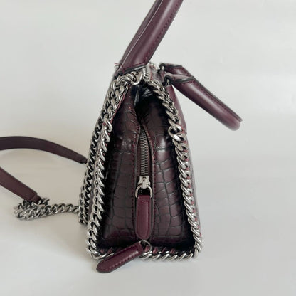 Stella McCartney Falabella Box Crocodile top handle bag