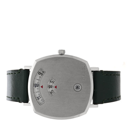 Stainless Steel Calfskin 35mm Grip Quartz Watch Black