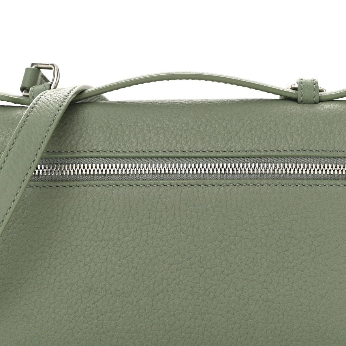 Grained Calfskin L19 Extra Pocket Pouch Sage Brush Leaves