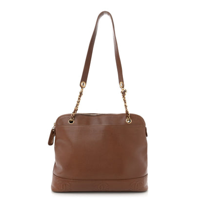 Caviar CC Shoulder Bag Brown
